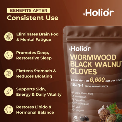 Holior Wormwood Black Walnut Pumpkin Seed & Clove Softgels